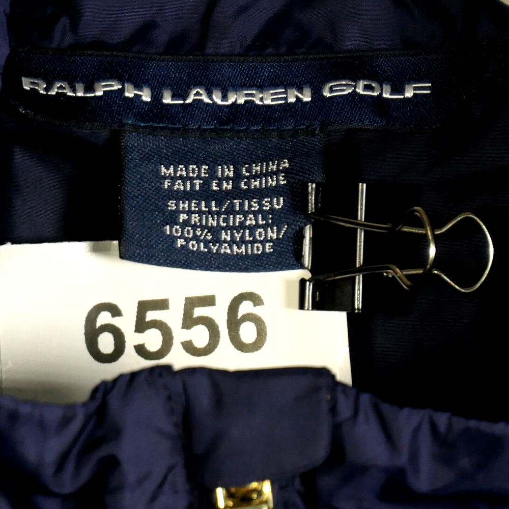 Ralph Lauren Golf Windbreaker Womens Small Blue Gold Zippers Full Zip Jacket - Picture 11 of 11